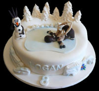 Frozen birthday cake