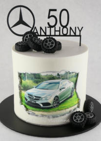 Mercedes 50th Birthday Cake