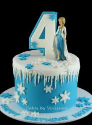 Frozen Themed 4th Birthday Cake