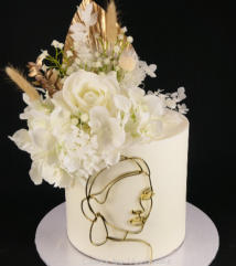 Face Silhouette Birthday Cake