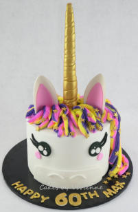 Unicorn 60th Birthday Cake